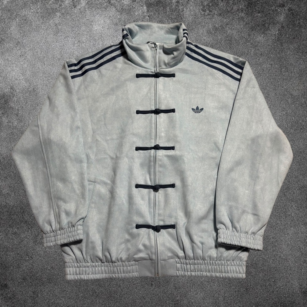 Adidas Originals CTT 3.1 Soft Track Jacket Mens XL Ash Grey Frog Button NWT New